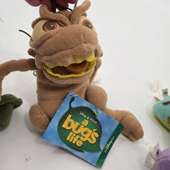 LOT 3 Disney Bugs Life Plush Vintage NEW Dot Flick P.T. Flea Tags Retired - Picture 5 of 5